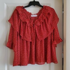 Floral Ruffle Blouse